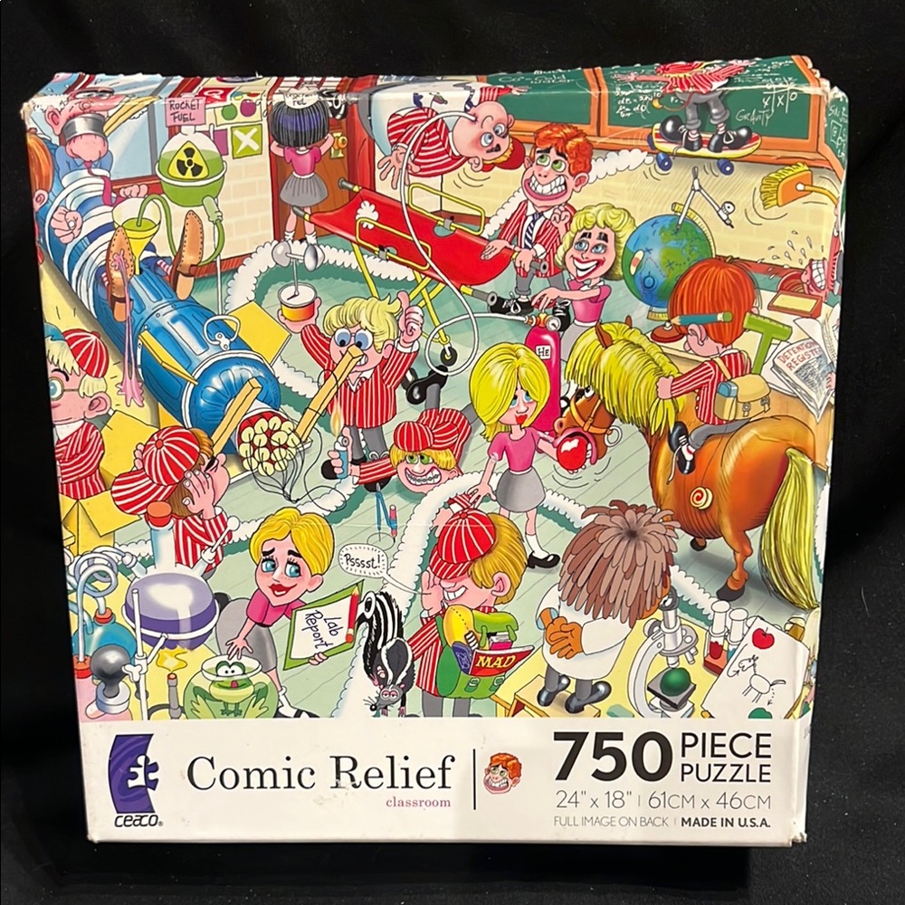 Ceaco Comic Relief Classroom 750 Piece Puzzle